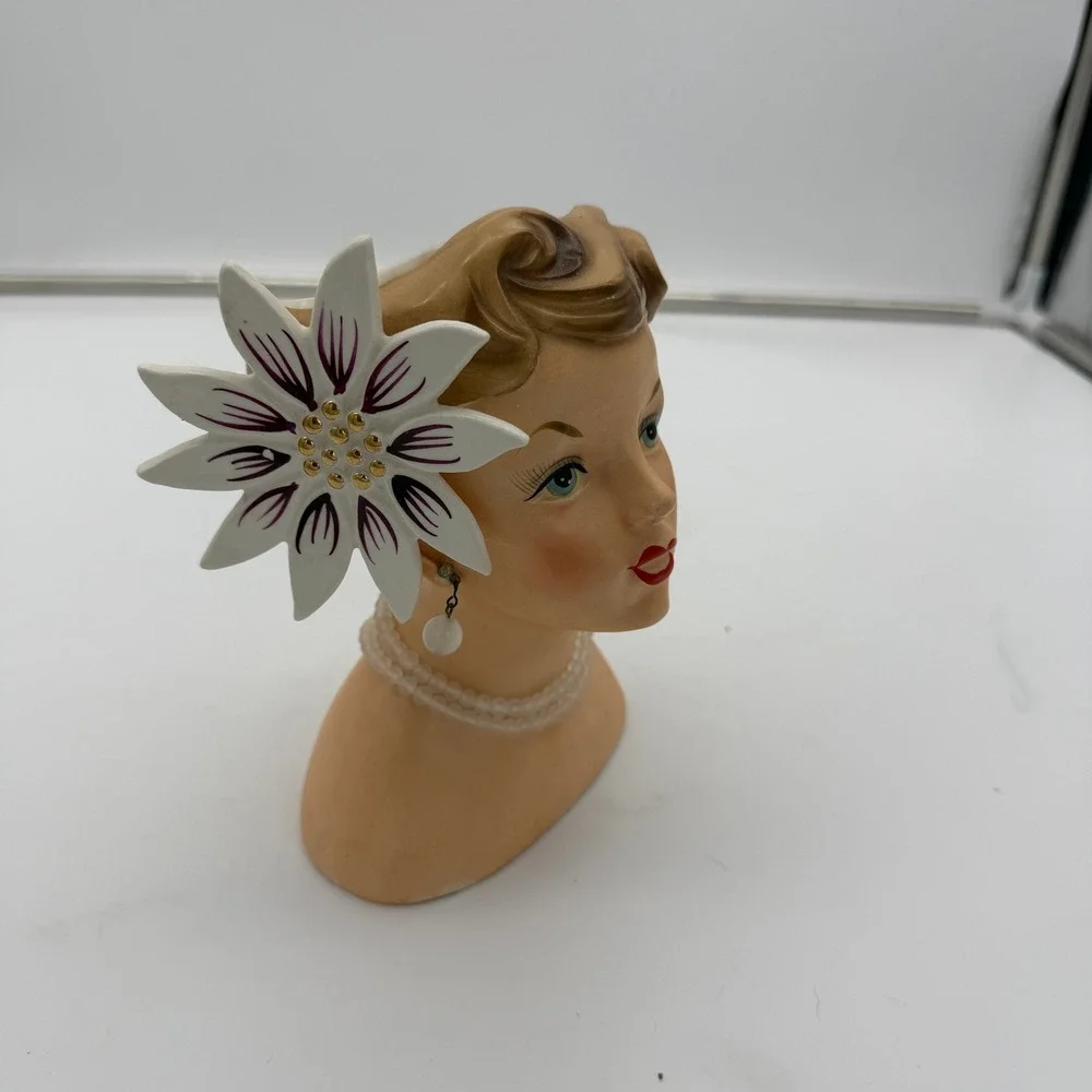 RARE! Vintage 1958 Napco Lady Head Vase C3141B ESTHER WILLIAMS Japan 1950